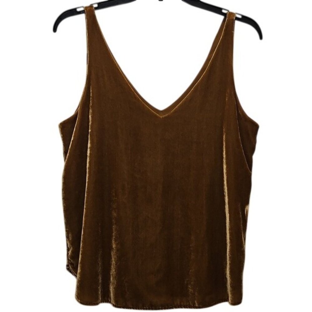 Loft Crushed Velvet Career Tank Blouse Retro Size Small Women's Top - Flaw